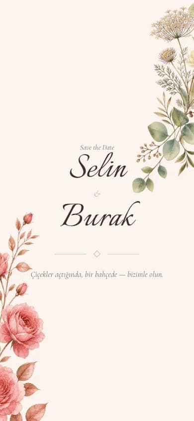 Fleur gerçek davetiye önizlemesi