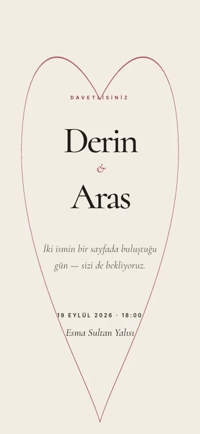 Amor gerçek davetiye önizlemesi