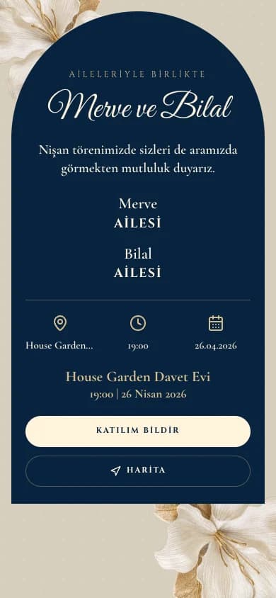 Safir gerçek davetiye önizlemesi