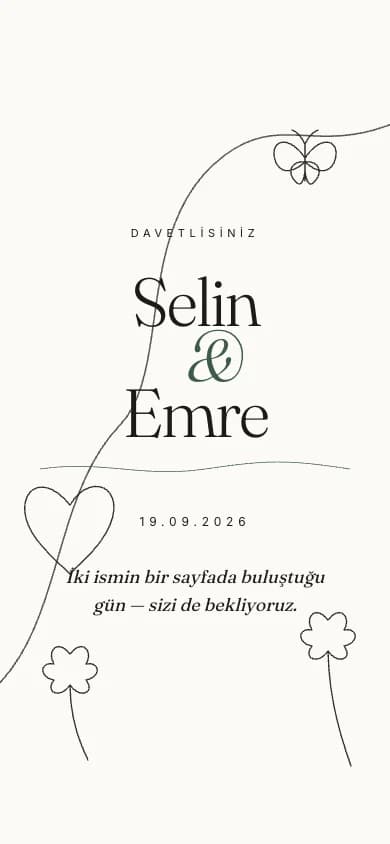 Trace gerçek davetiye önizlemesi